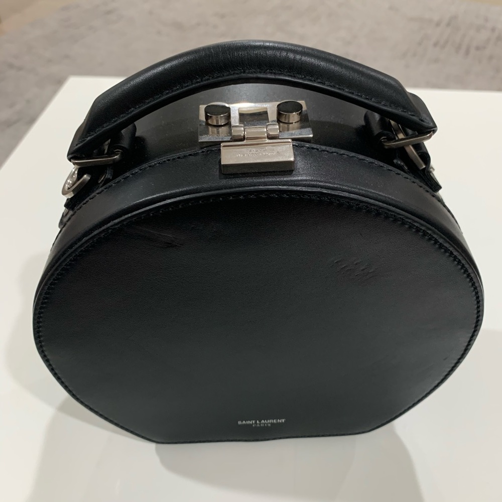 * Saint Laurent Small Leather Mica Hat Case - Picture 6 of 15